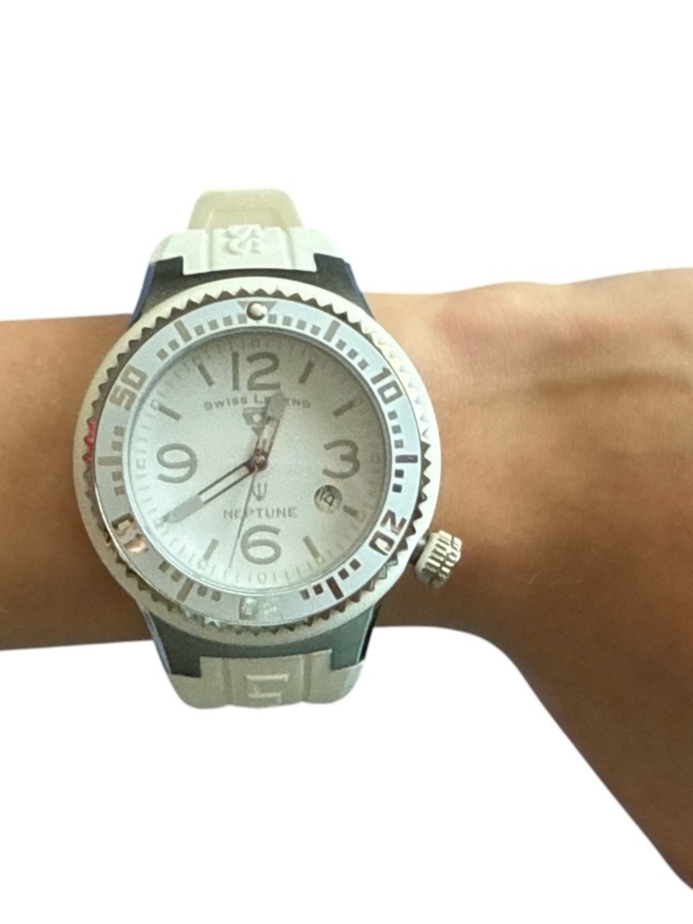 Swiss Legend Neptune Men’s Silver and White Watch